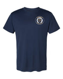 Moisture Wicking Short Sleeve T-Shirt - Navy - Left Chest Logo